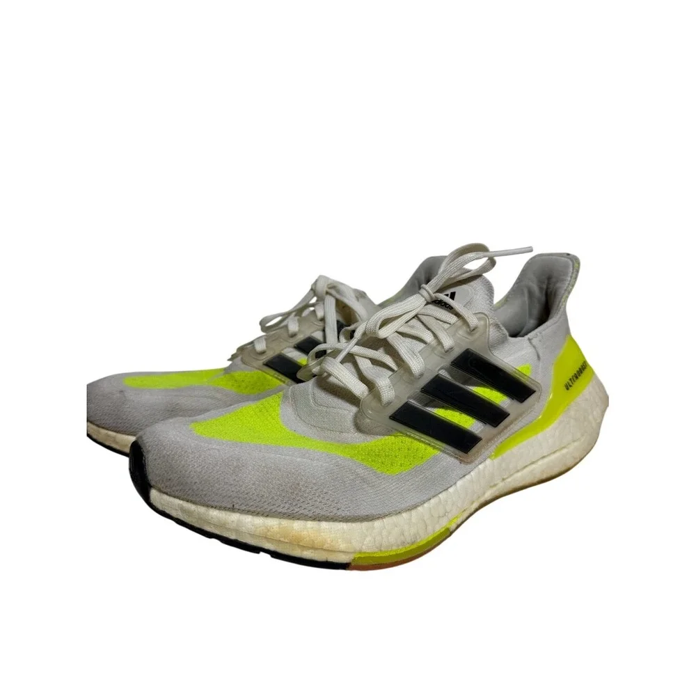 adidas Colorblock Lace-Up‎ Mesh Yellow/White/Black Running Sneakers Men's